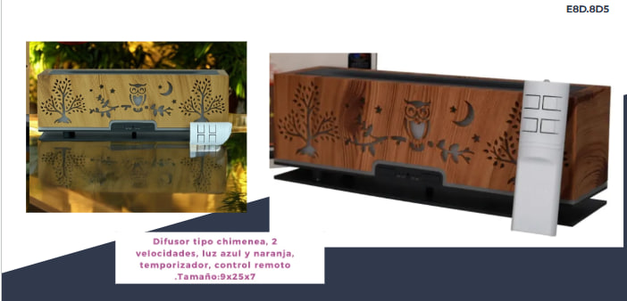 DIFUSOR CHIMENEA BUHO KP-7602 RECTANGULA