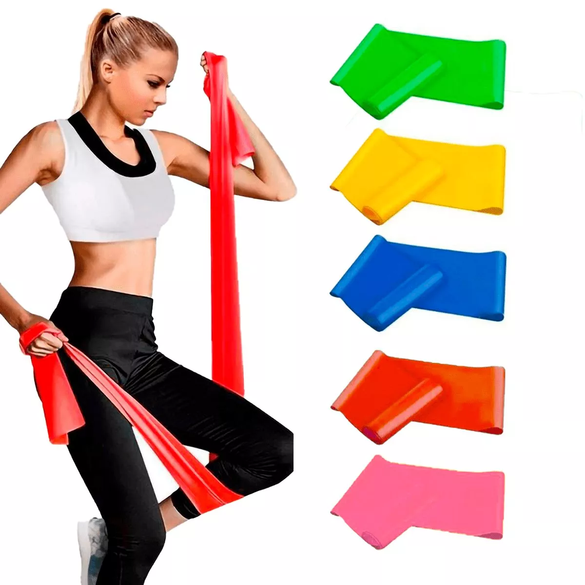 Miniatura 4 de KIT BANDA ELASTICA RESISTENCIA X 5