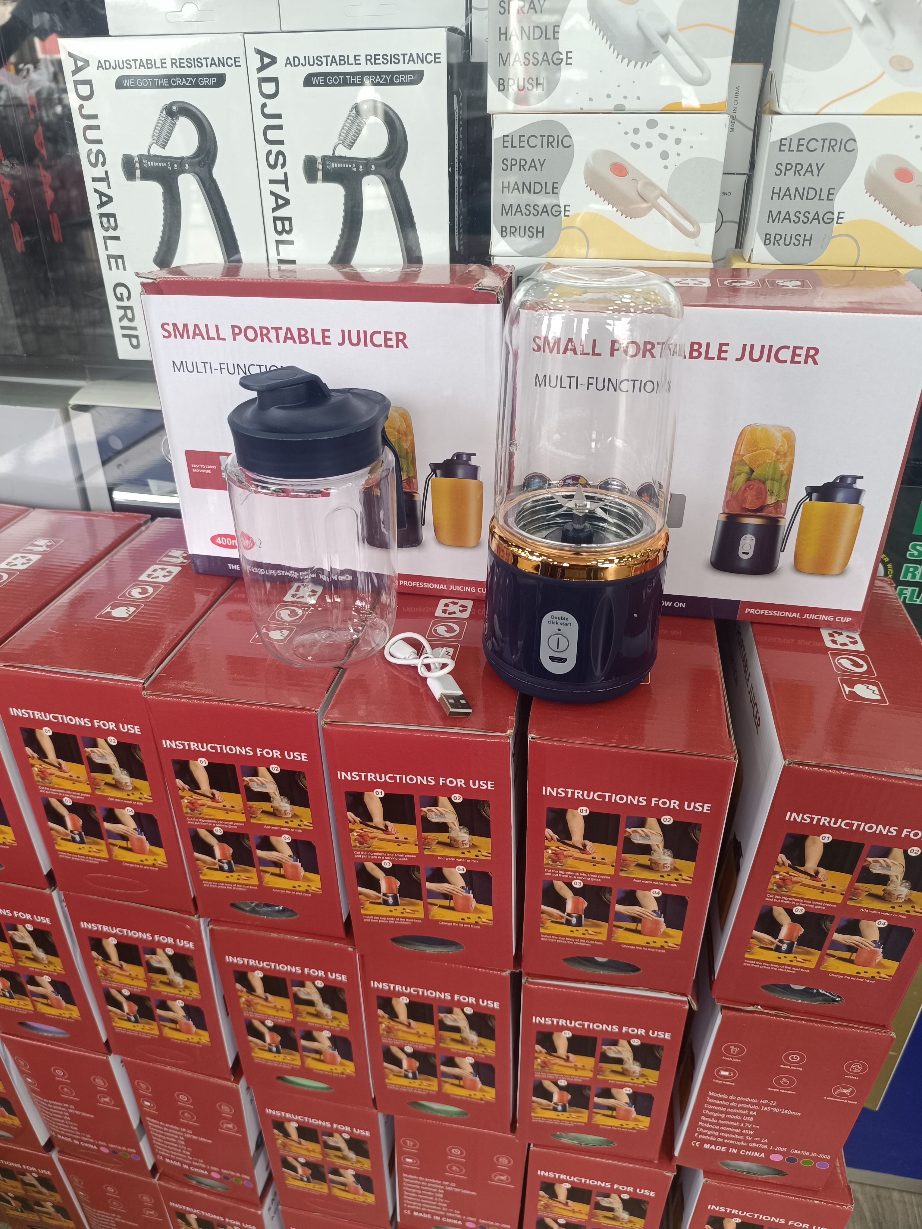 MINI LICUADORA PORTÁTIL DOBLE VASO RECAR