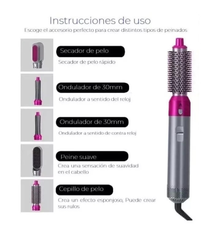 Miniatura 4 de Set Cepillo Secador 5En1 + Voluminizador