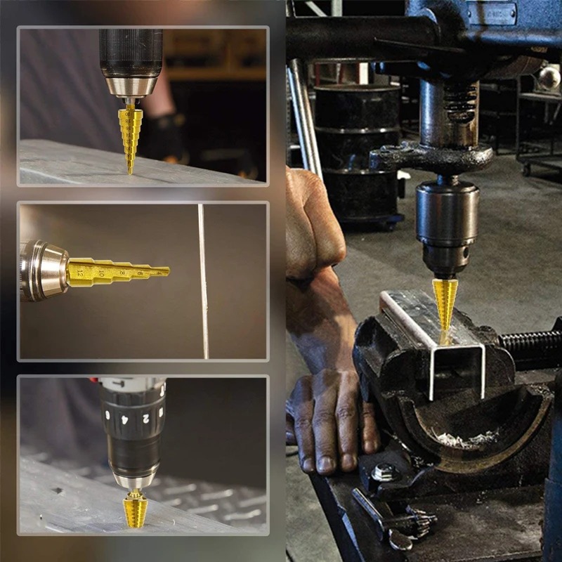 COMBO BROCAS ESCALONADAS Y AFILADOR 🔥