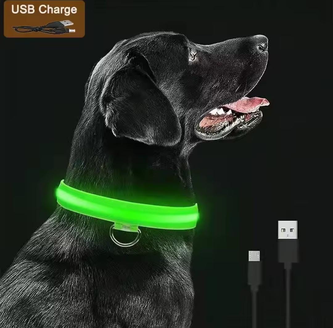 Collar Reflectivo Para Perros Con Luz