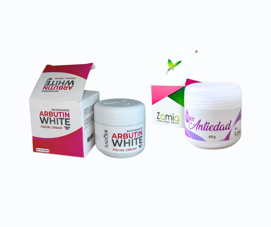 COMBO ARBUTIN WHITE Y ELIXIR ANTIEDAD
