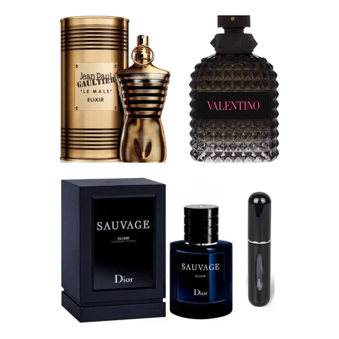 JPELIXIRLATA+SAUVAGELIXIR+BORNROMA+PERFU