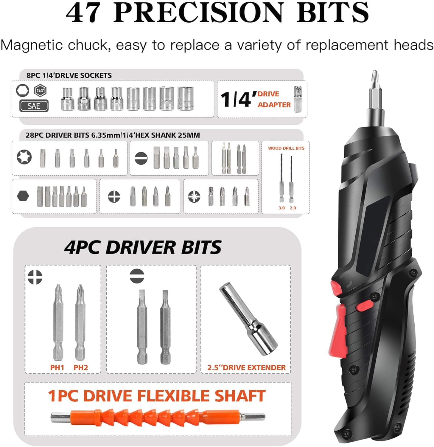 Miniatura 2 de Kit Destornillador Inalámbrico Eléctrico