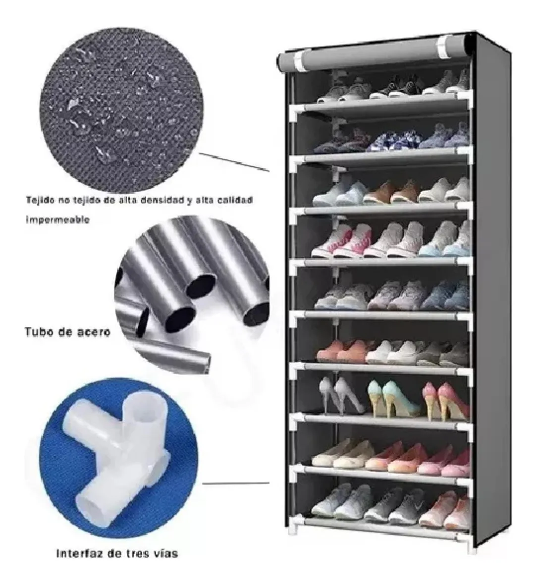 Miniatura 2 de ZAPATERO EN TELA 10 NIVELES