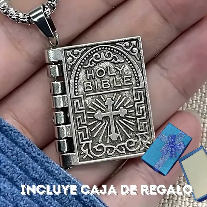 Miniatura 4 de Collar Biblia Padre Nuestro +CAJA REGALO