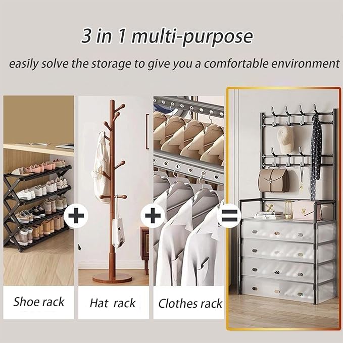 Miniatura 6 de Perchero Multifuncional Con Zapatero 5N