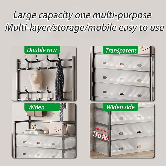 Miniatura 4 de Perchero Multifuncional Con Zapatero 5N