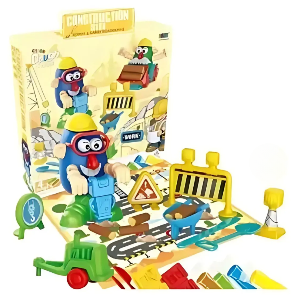 ¡Construye y Crea! 🏗️ - Kit de Plastilina y Moldes de Construcción