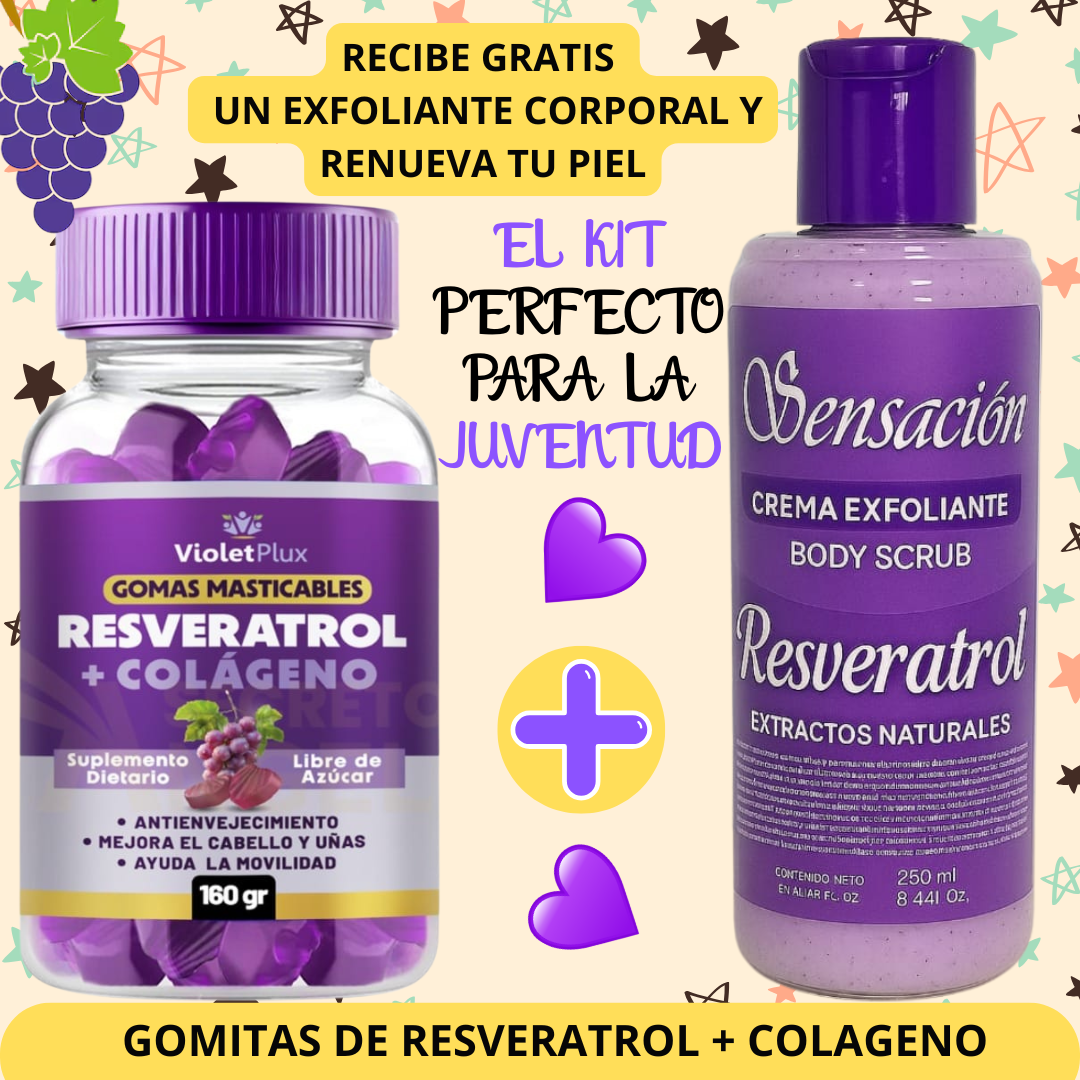 GOMITAS  RESVERATROL+ EXFOLIANTE
