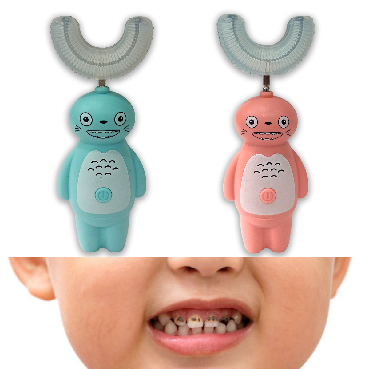 Cepillo Dientes Silicona Eléctrico Niños