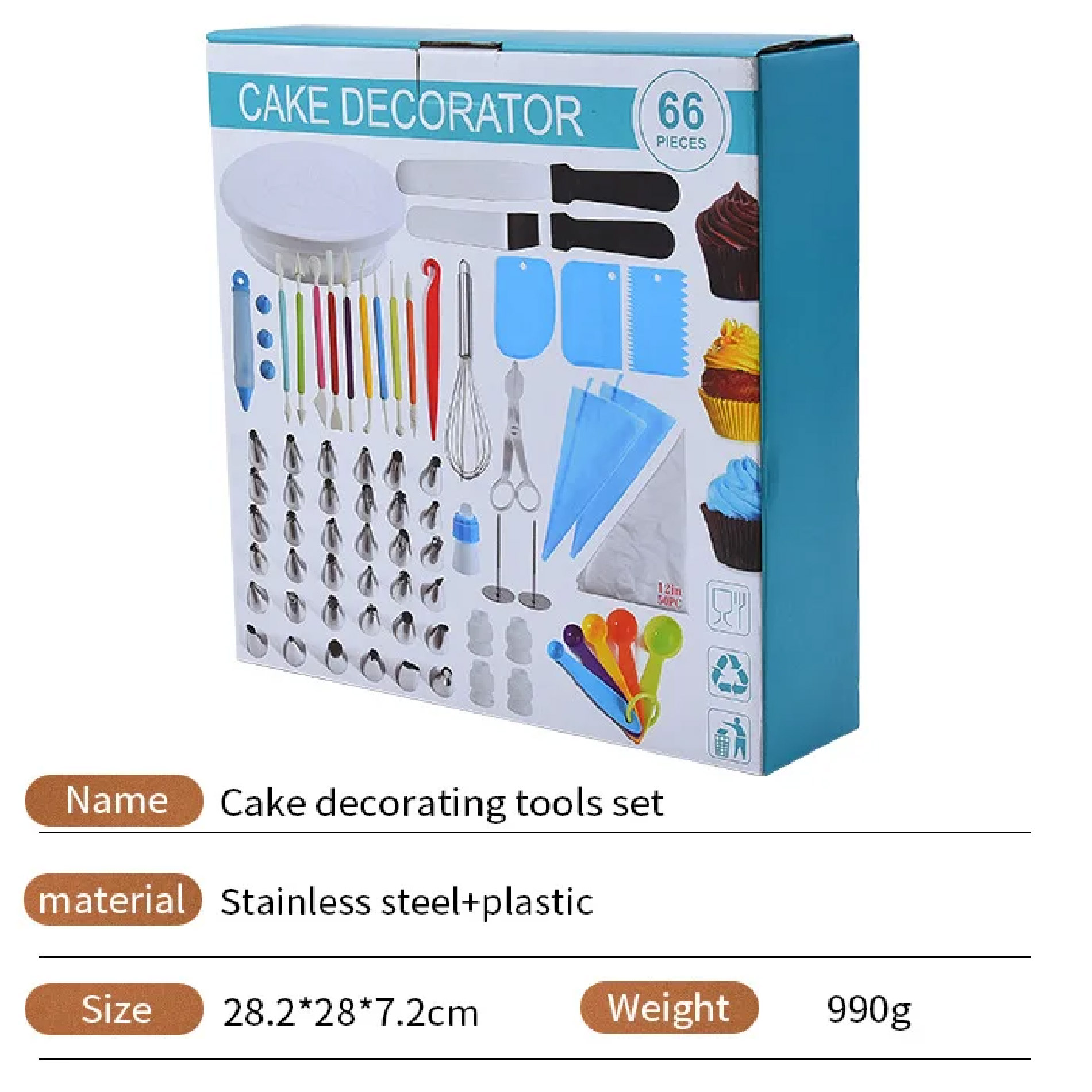 Miniatura 6 de Kit Pasteleria 66Pcs Juego Decoracion
