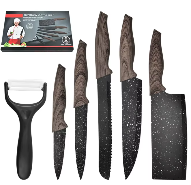 Set De Cuchillos Madera