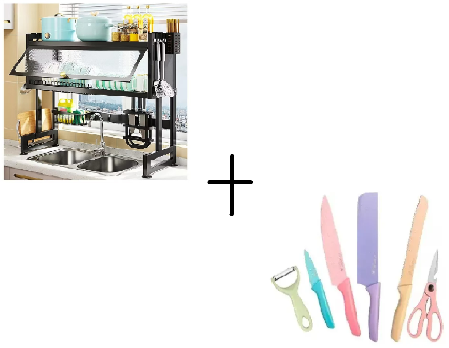 Escurridor Tapa 65cm + Set Cuchillos x6