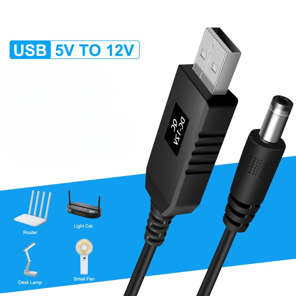 Cable Poder Adaptador Voltaje Usb 12v