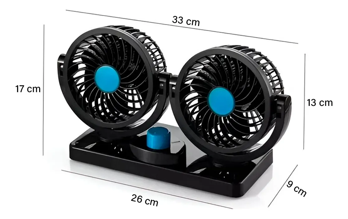Miniatura 3 de VENTILADOR DE CARRO DOBLE