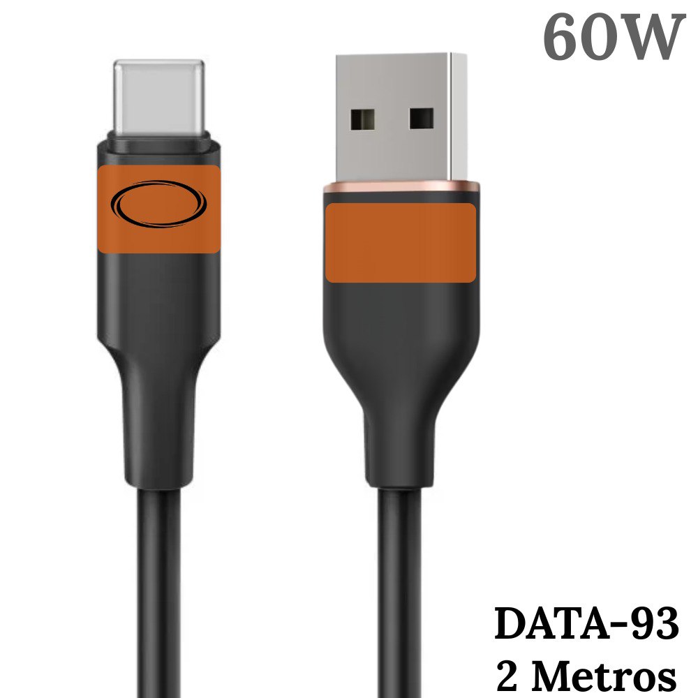 Miniatura 2 de Cable Usb A Tipo C 2 Metros 60W Data-93