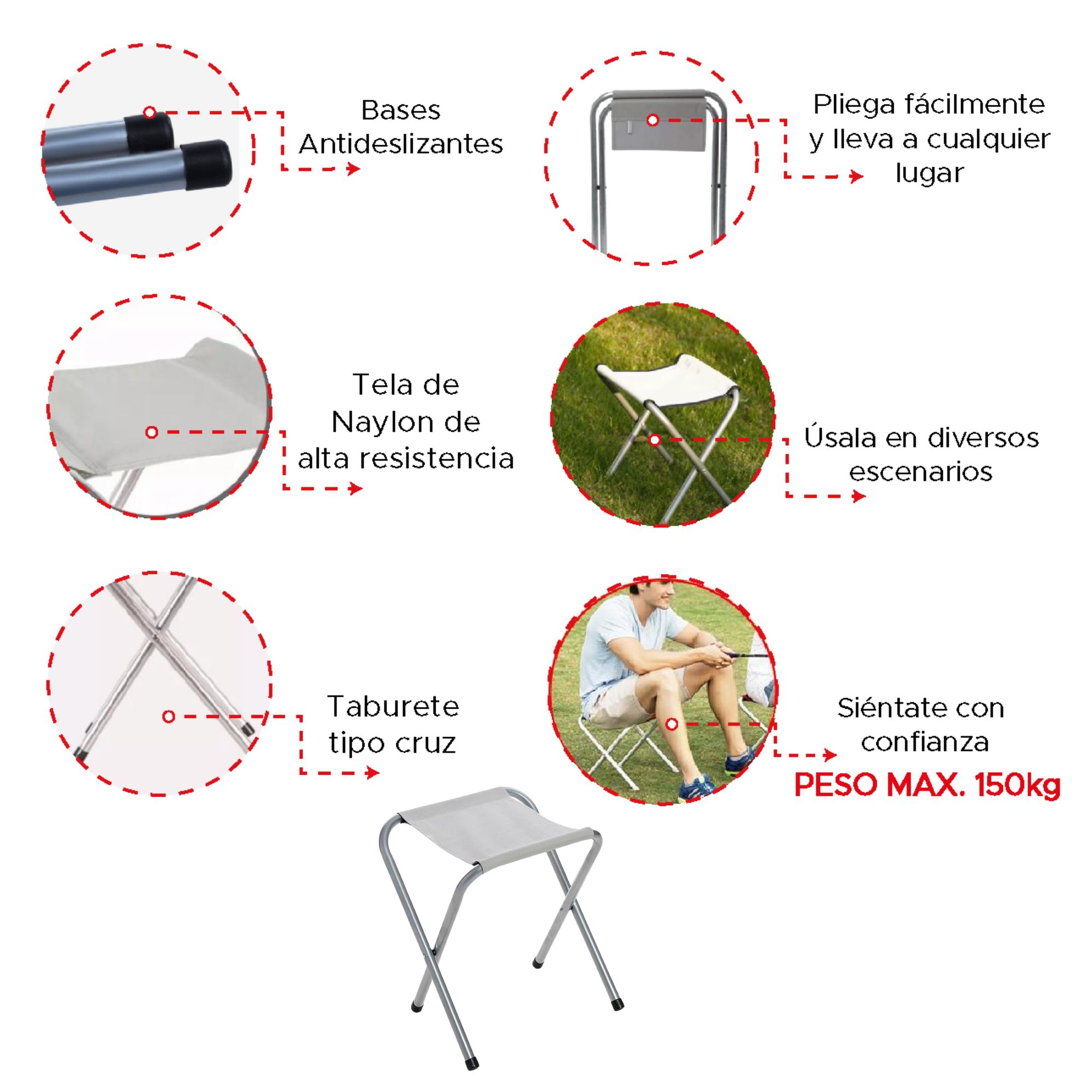Miniatura 2 de Silla plegable de lona