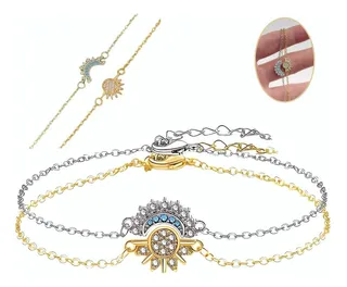 Miniatura 3 de COMBO anillo + pulsera sol y luna
