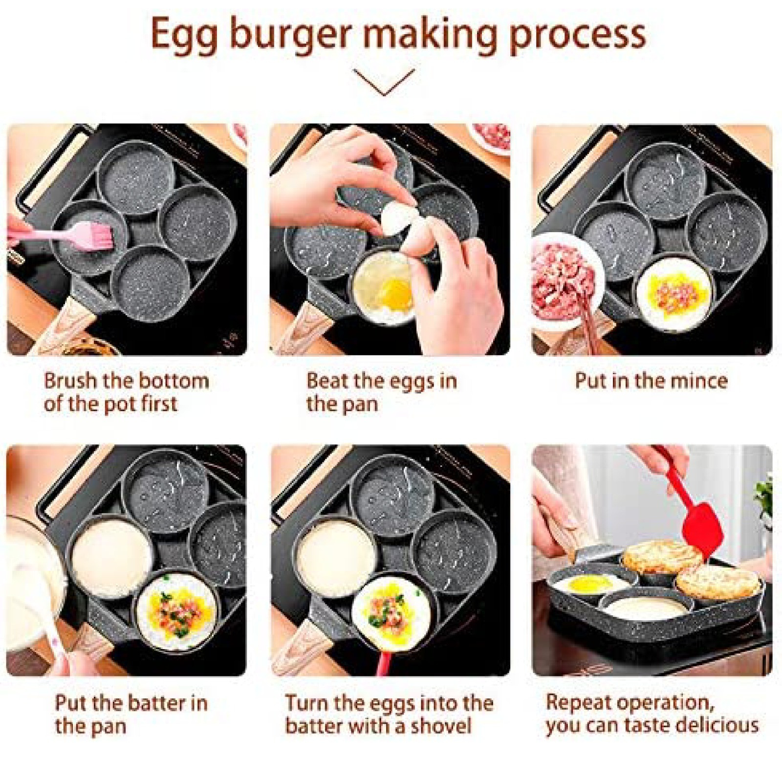 SARTEN ANTIADHERENTE 4 PUESTOS