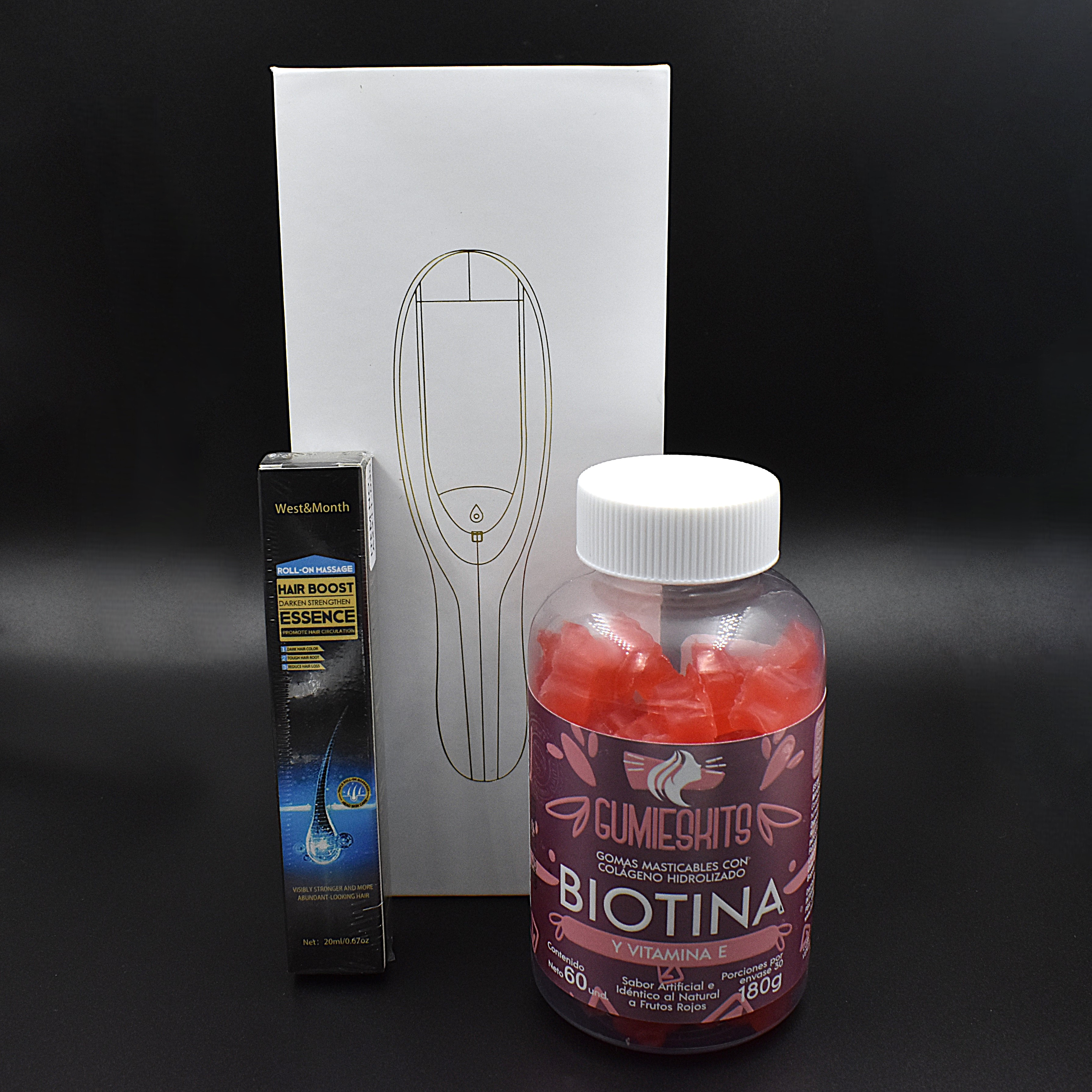 Cepillo + aceite capilar + Biotina