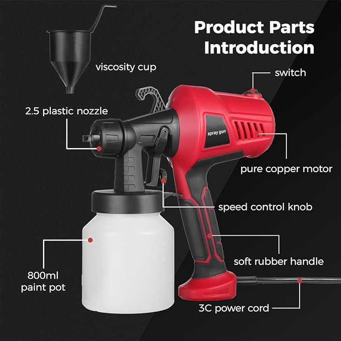 Miniatura 4 de Pistola Pulverizadora Eléctrica (700ML)