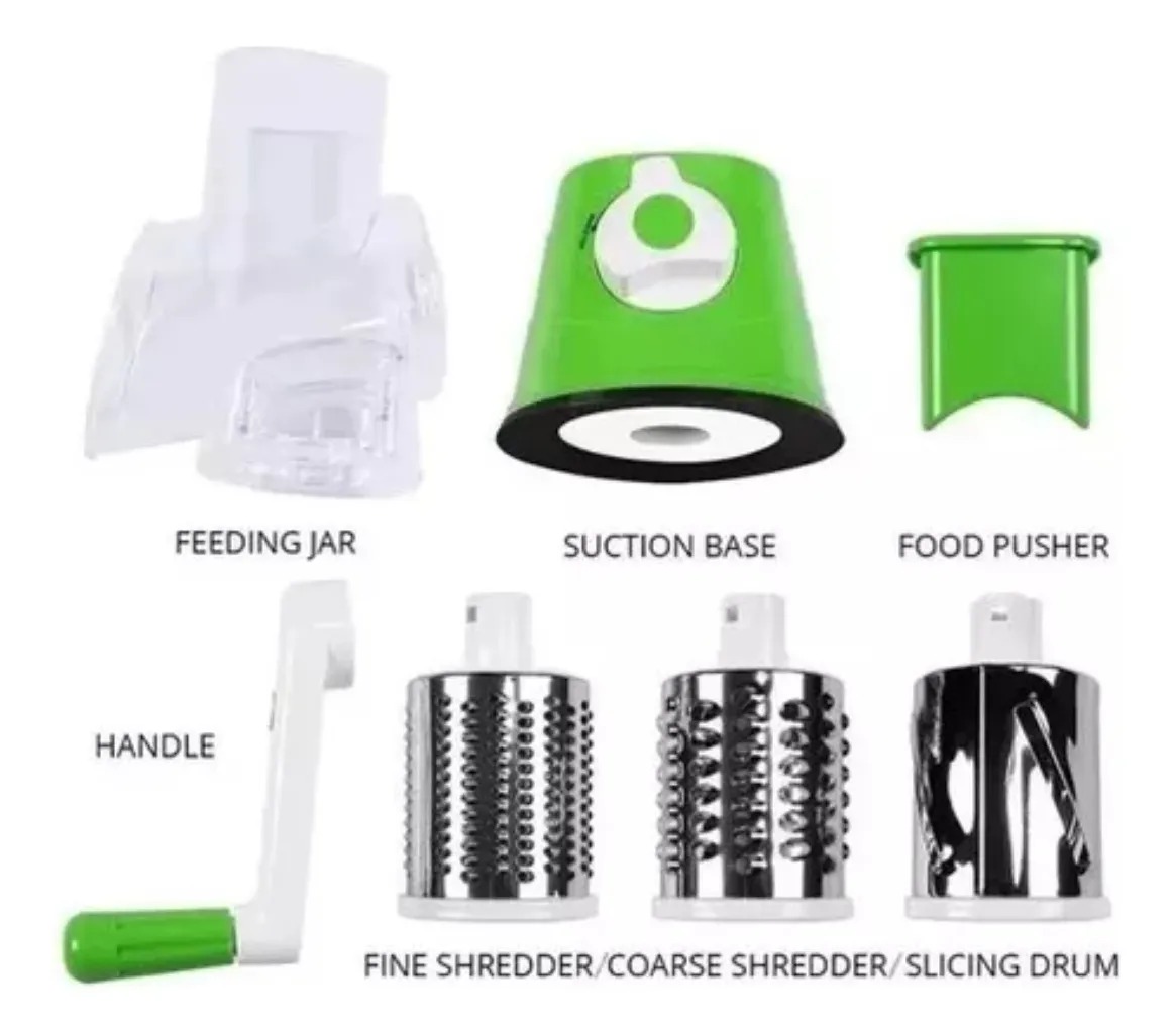 Rebanador Rallador  Vegetales Frutas