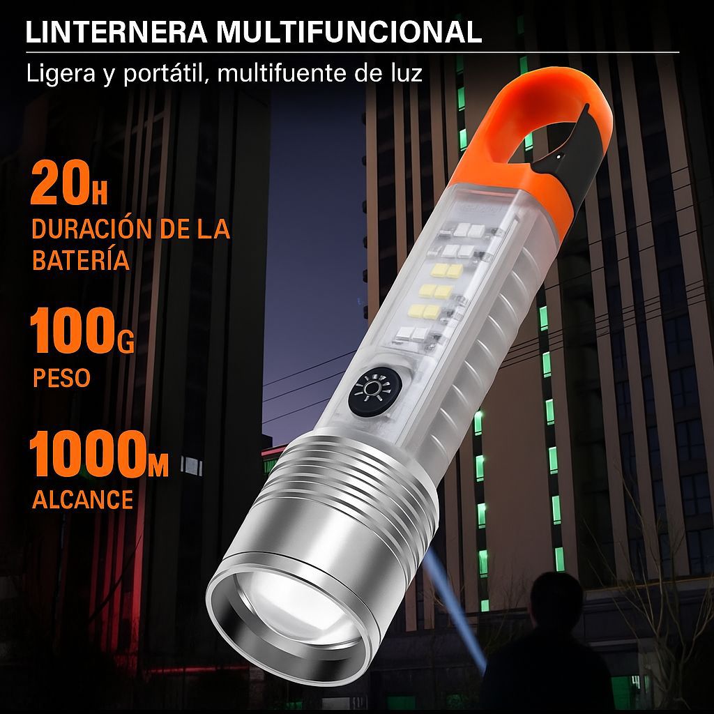 LINTERNA MULTIFCUNCIONAL RECARGABLE