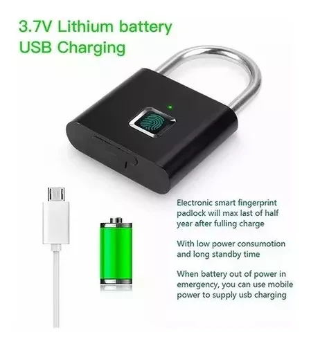 Miniatura 2 de CANDADO CON SENSOR DE HUELLA