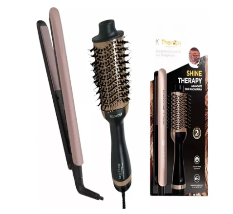 Combo Cepillo Secador Plancha Keratina