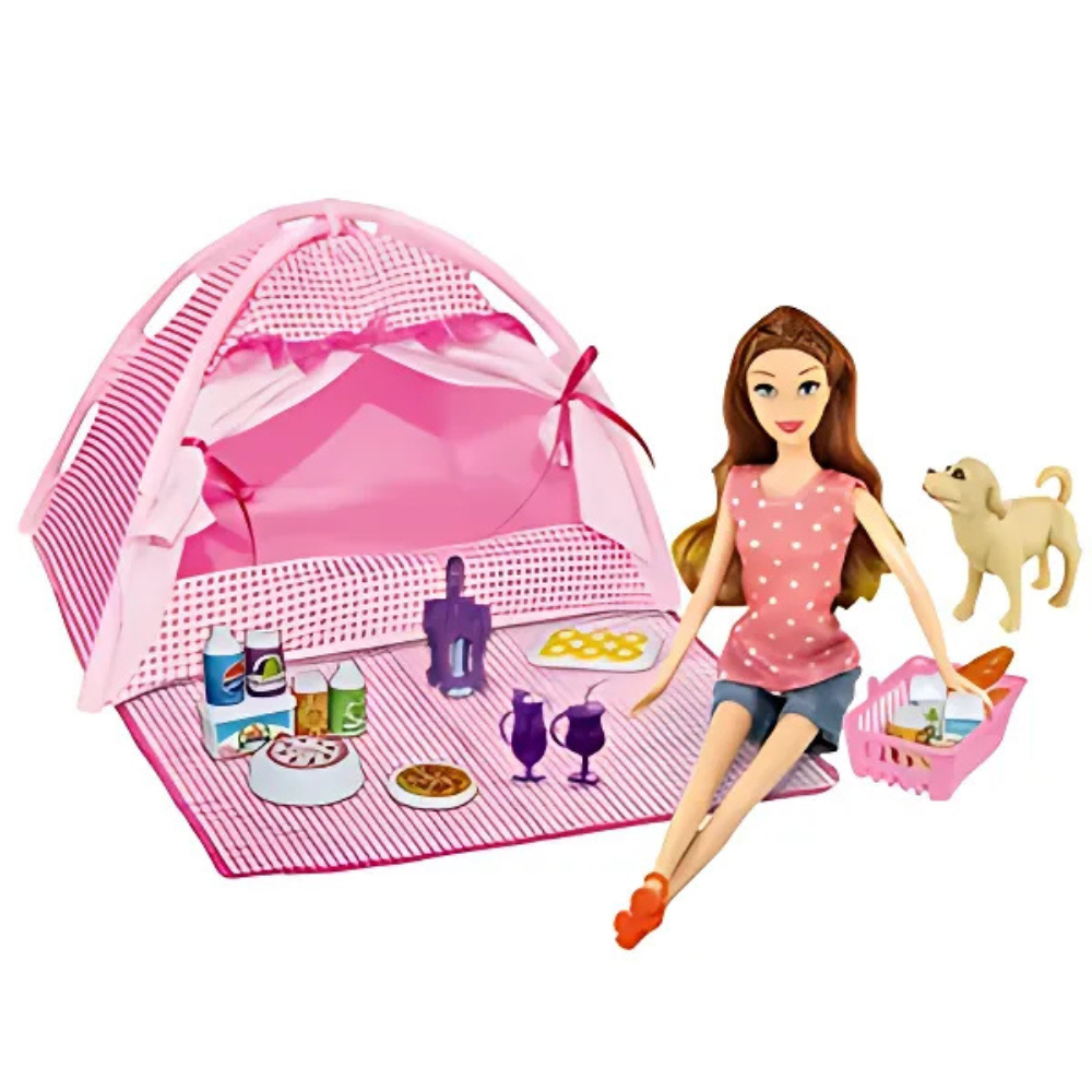🌲 Muñeca Camping Mascotas - Diversión al Aire Libre para Pequeños Aventureros!