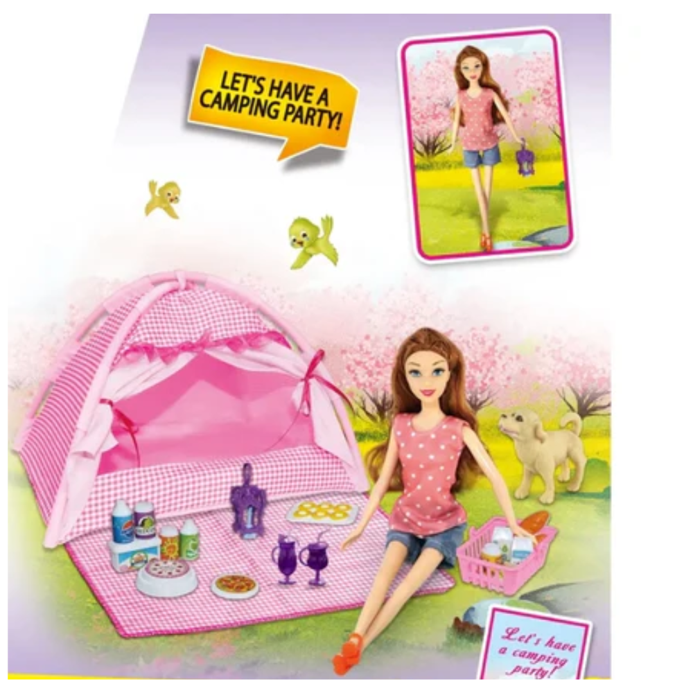 🌲 Muñeca Camping Mascotas - Diversión al Aire Libre para Pequeños Aventureros! 2
