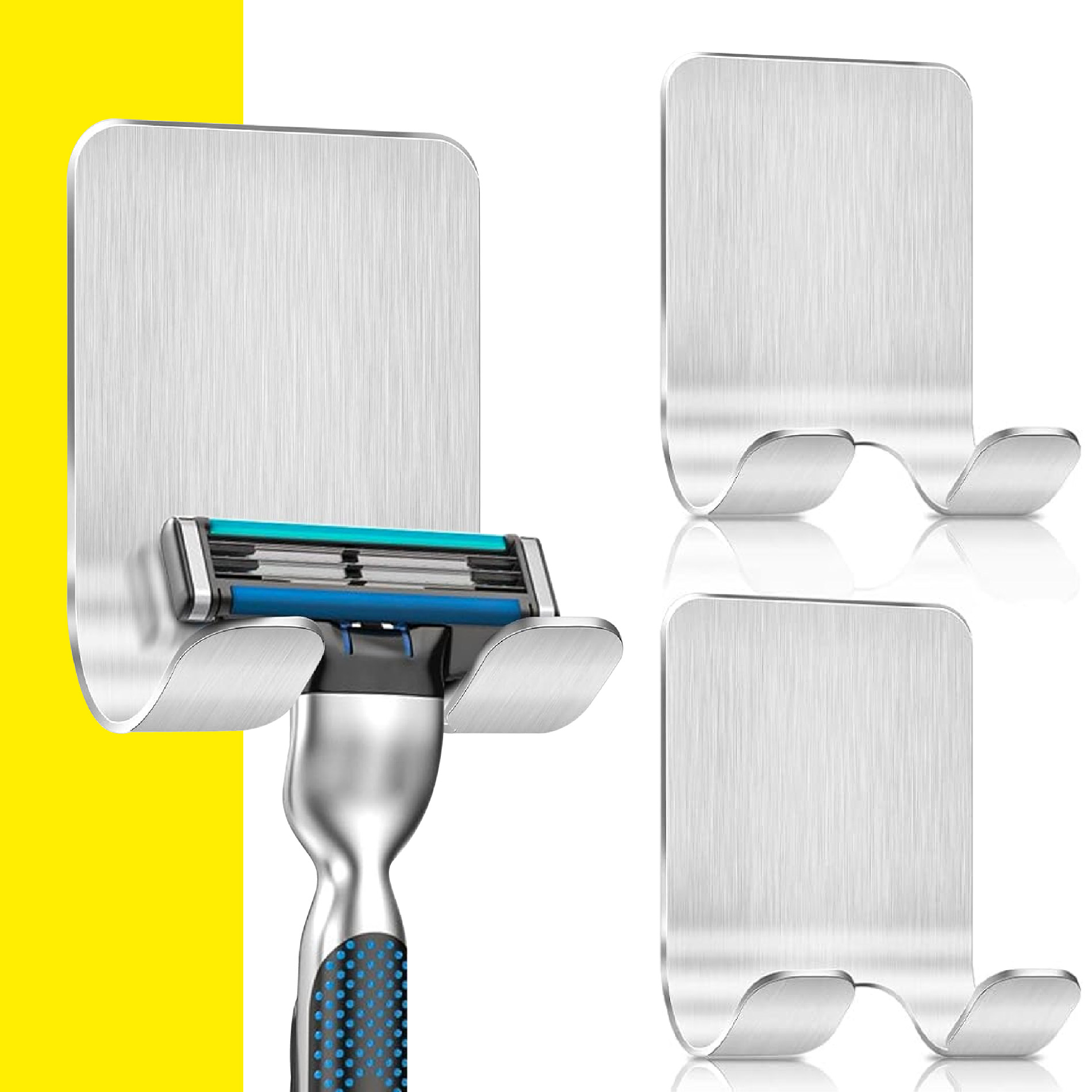 Miniatura 7 de Set X3 Soportes Adhesivo Afeitadora Baño