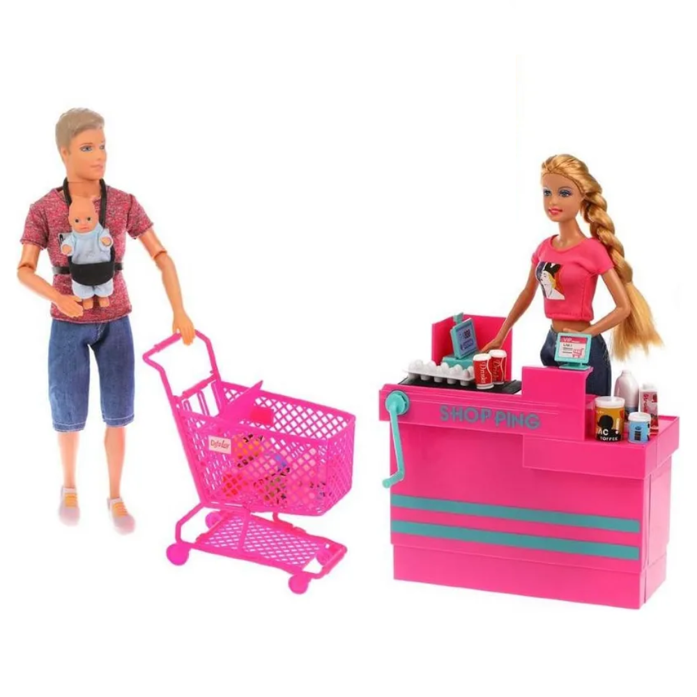 🛒 Muñeca Pareja Bebé: ¡Diversión en el Supermercado! 🎉