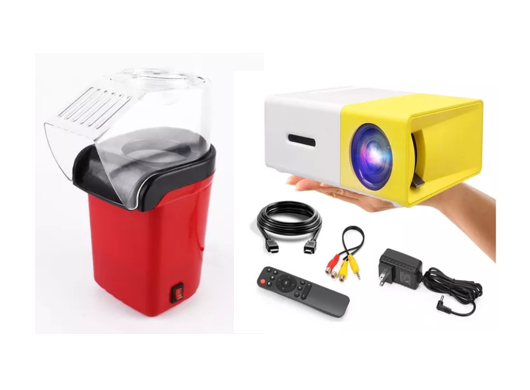 Combo Crispetera Eléctric+Mini Proyector