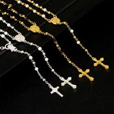 Vista 2 de Rosario en acero inoxidable - COLOR: DORADO