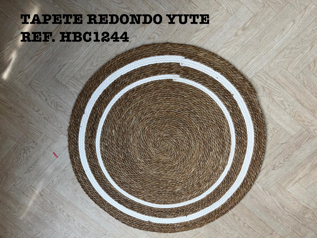 TAPETE ARTESANAL DE YUTE REDONDO 95 CM