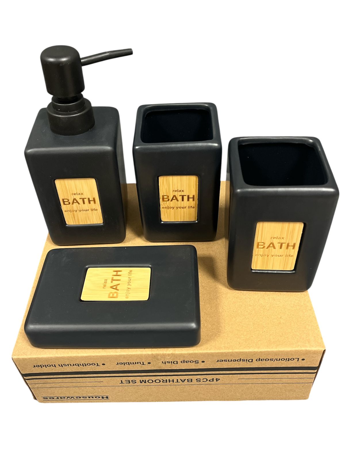 Juego Completo De Accesorios De Baño X4 v