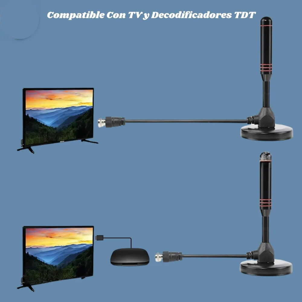 Miniatura 3 de Antena Aerea Tdt Magnética Alta Potencia