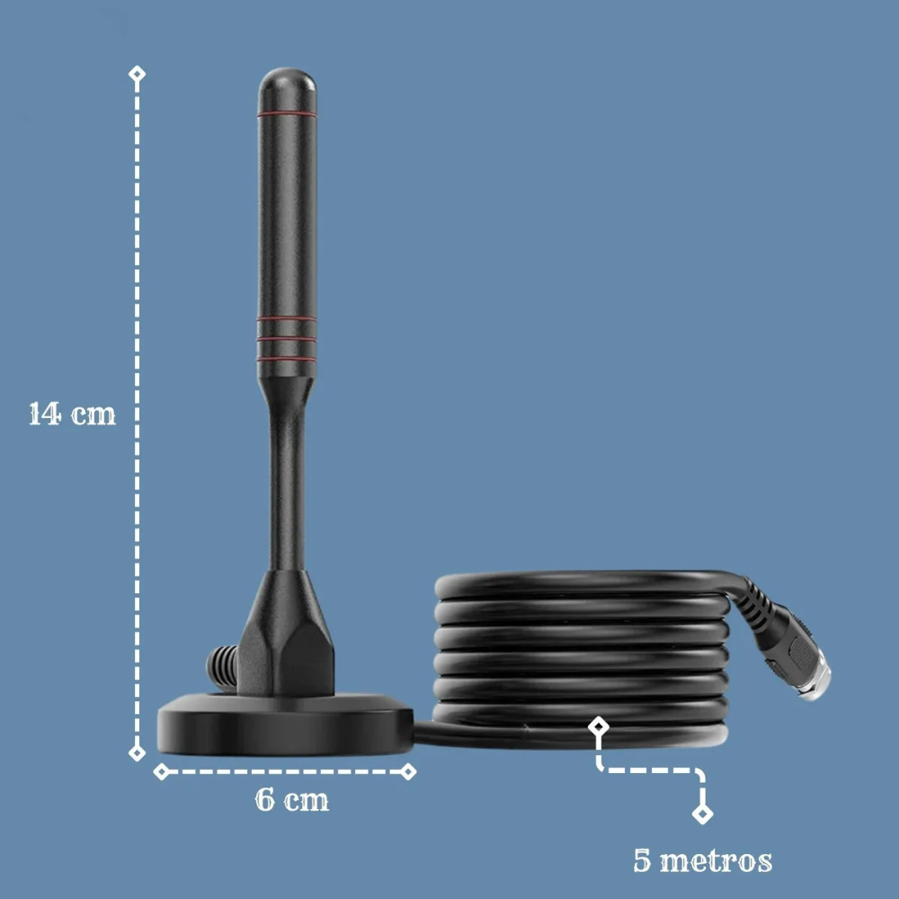 Miniatura 2 de Antena Aerea Tdt Magnética Alta Potencia