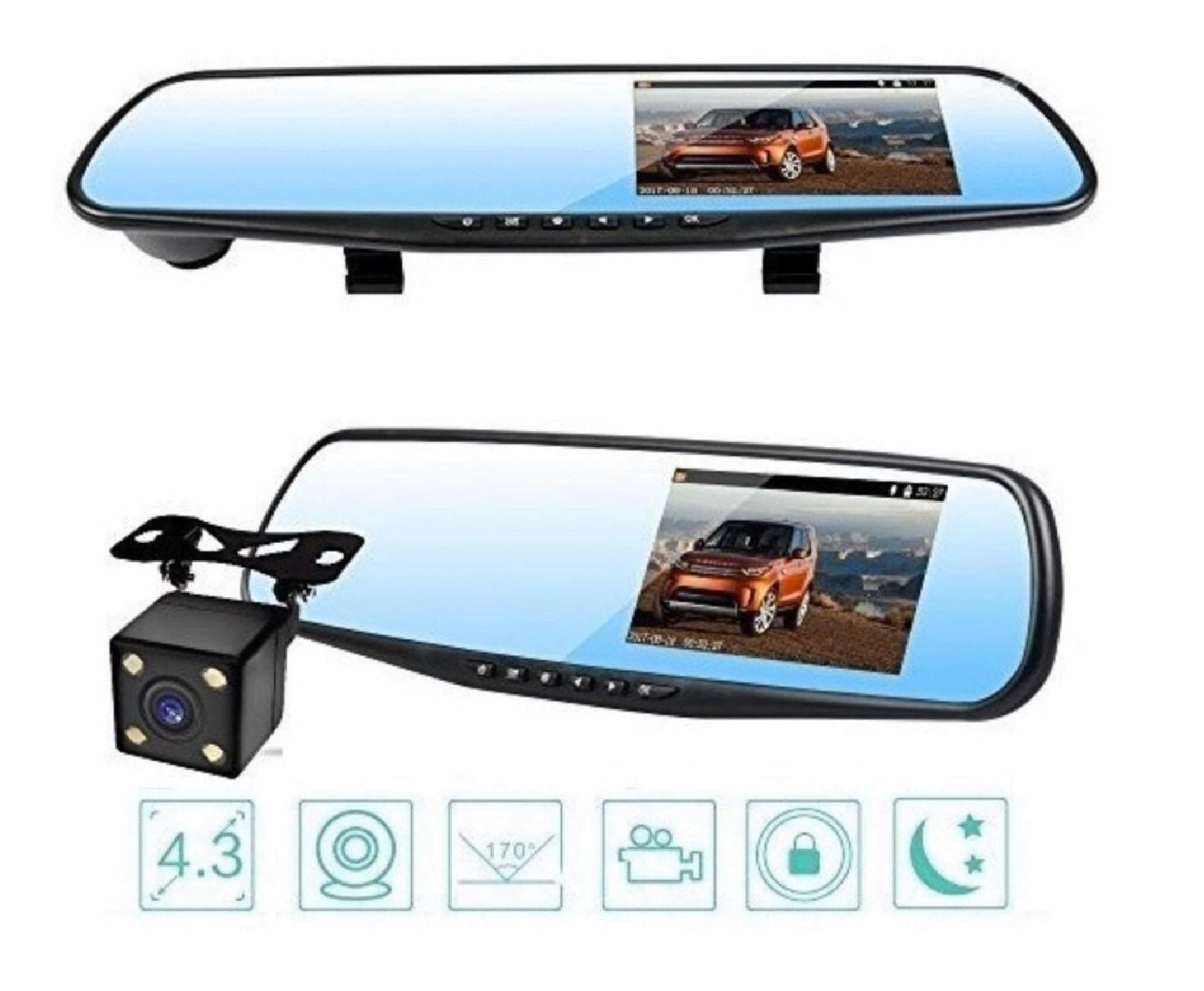 Retrovisor Doble Camara