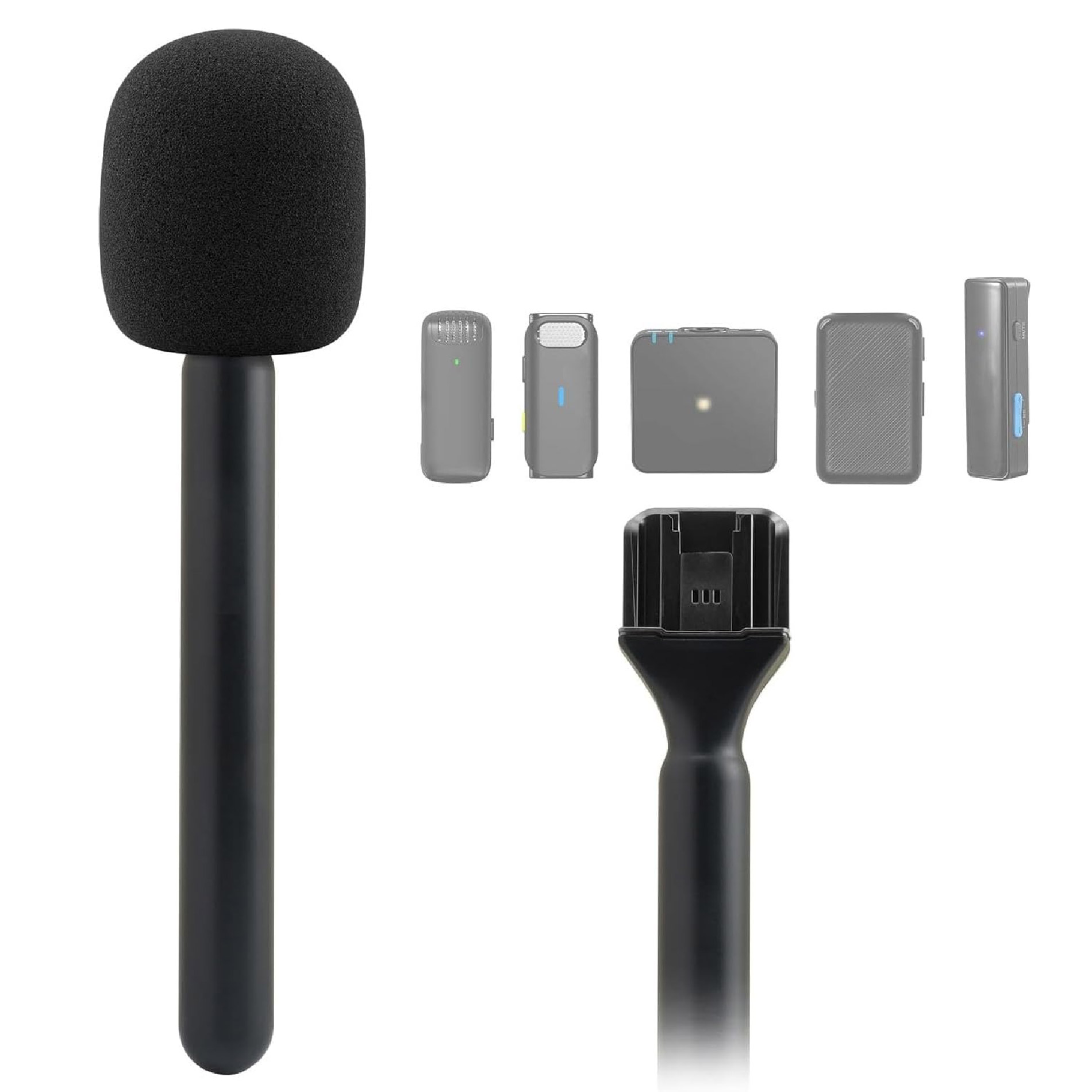 Miniatura 6 de Mango Soporte De Mano Microfono Solapa