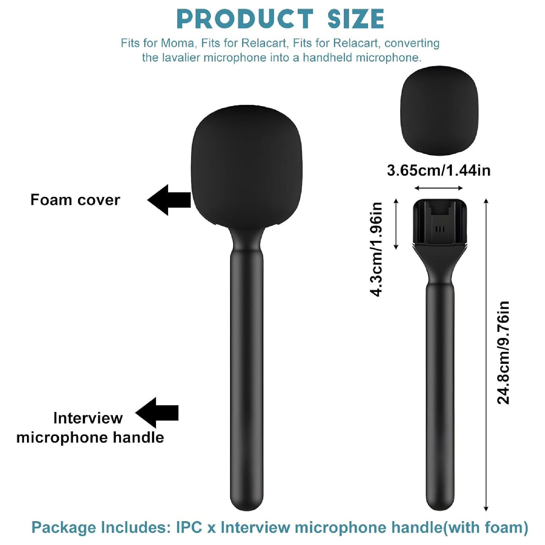 Miniatura 5 de Mango Soporte De Mano Microfono Solapa