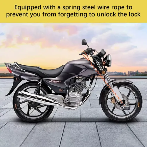 Miniatura 2 de Candado Alarma Disco De Moto Con Guaya +