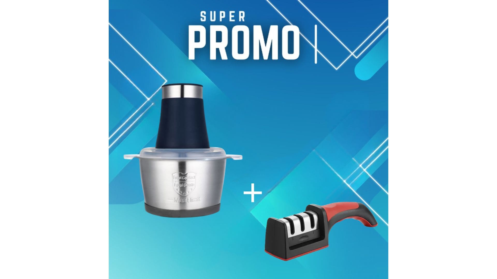 combo picatodo cooking + afilador manual