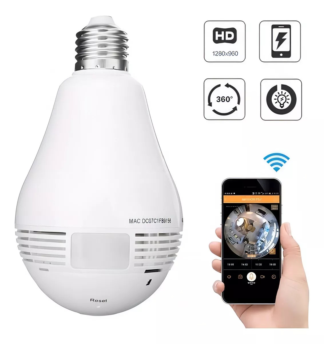 Bombillo cámara de seguridad