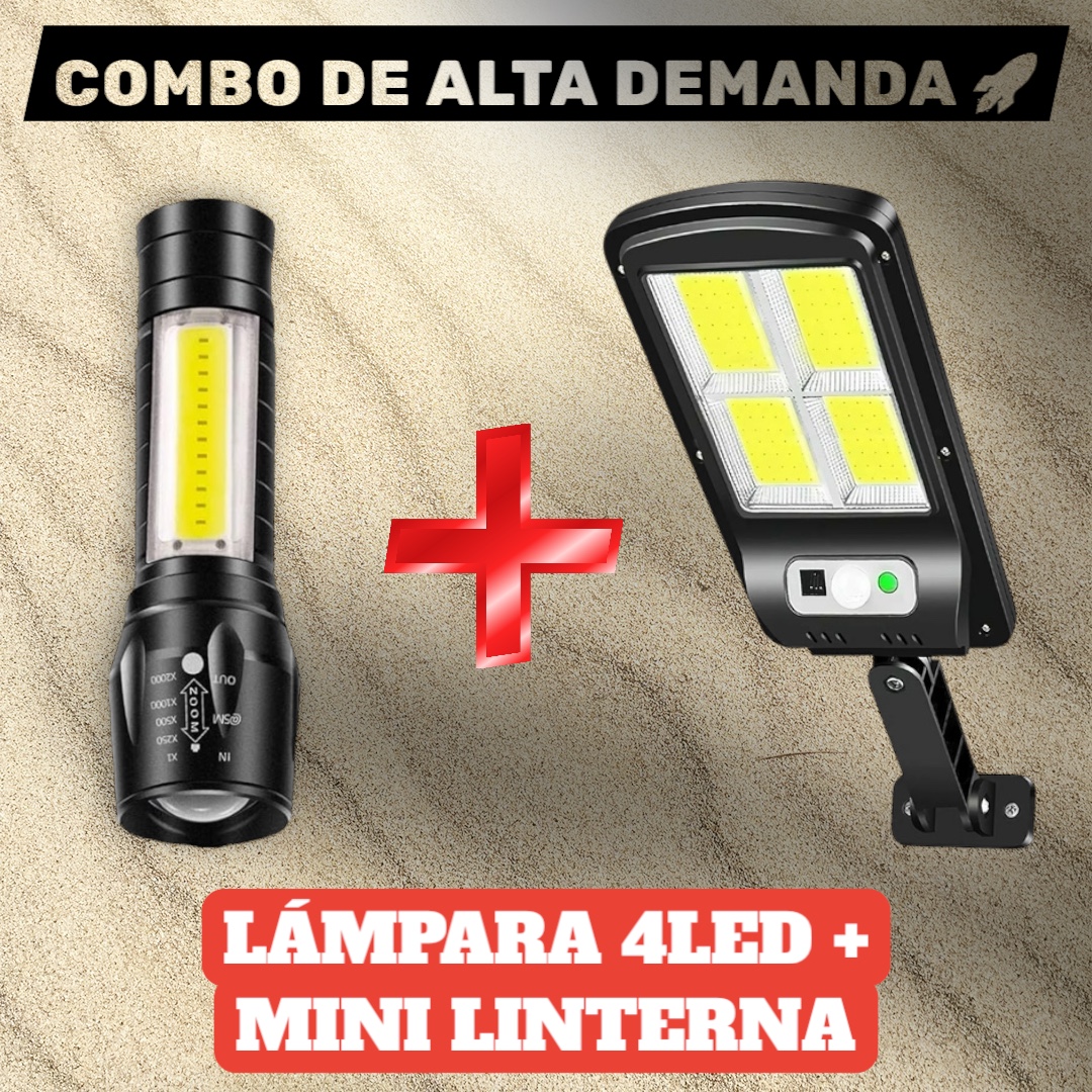 COMBO LAMPARA 4LED +MINI LINTERNA LED
