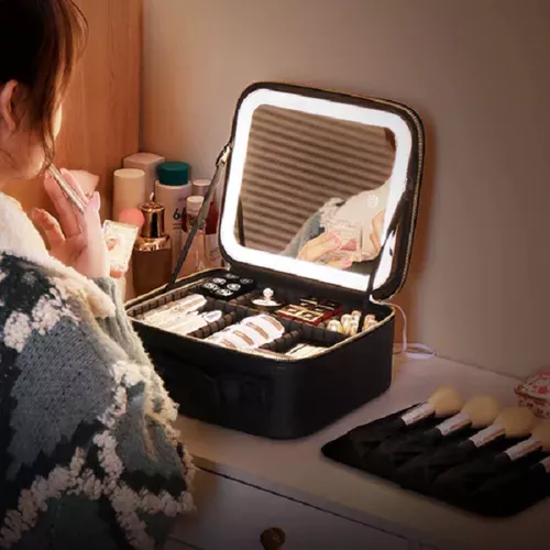 Miniatura 2 de estuche  maquillaje con luz led y espejo
