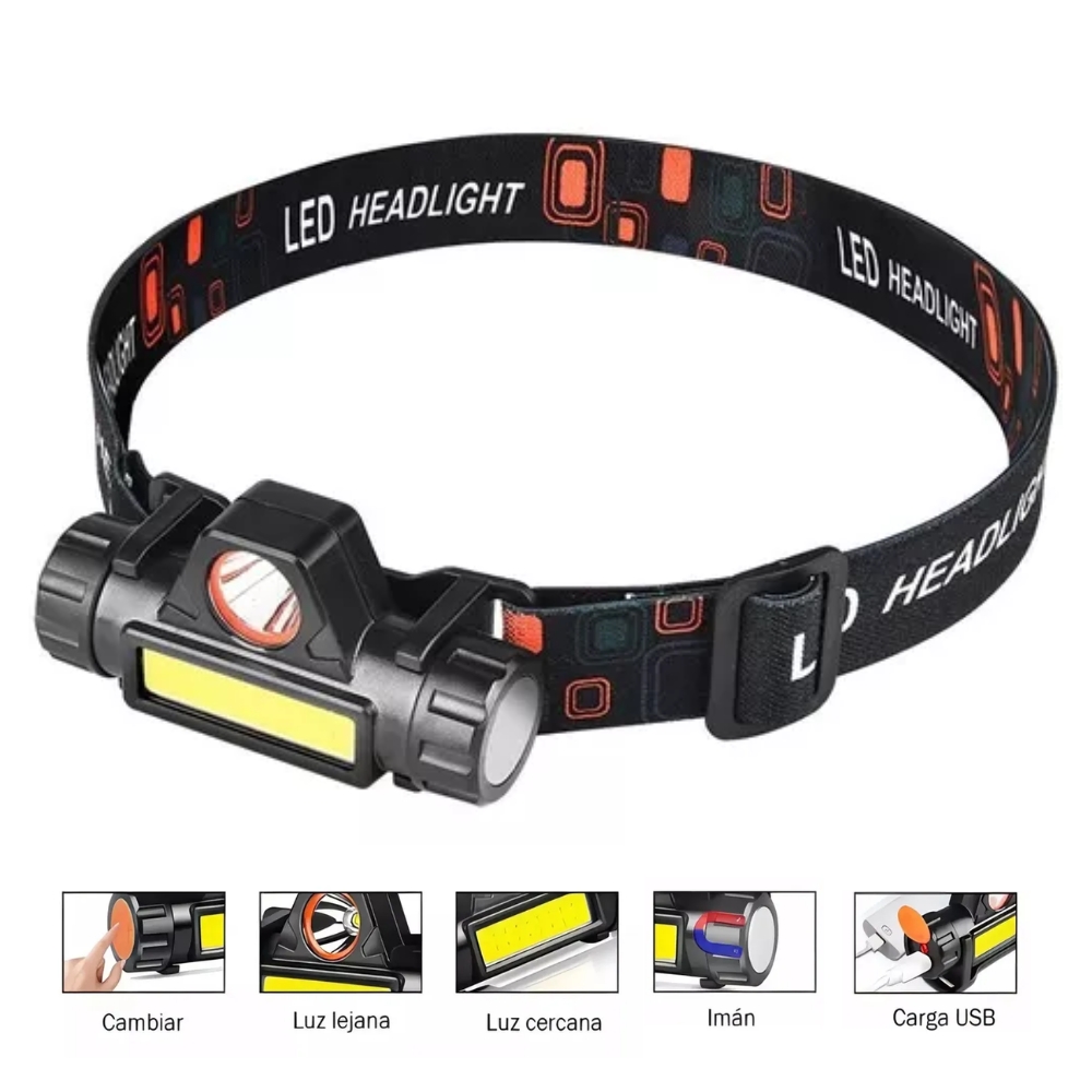 Linterna Minera  Frontal Led Q5 High Pow